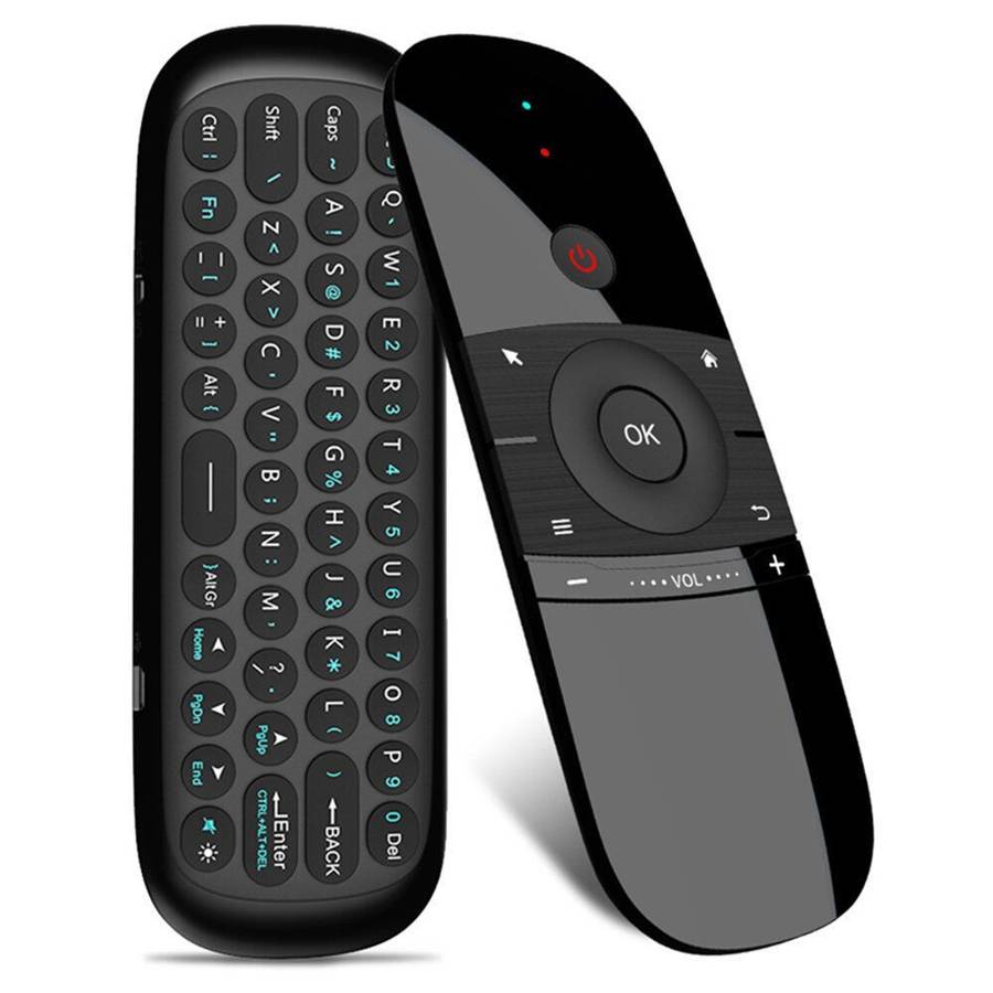 Stylish Universal Air Remote Control Air Mouse Remote with Blacklight for TV Box or TV Black