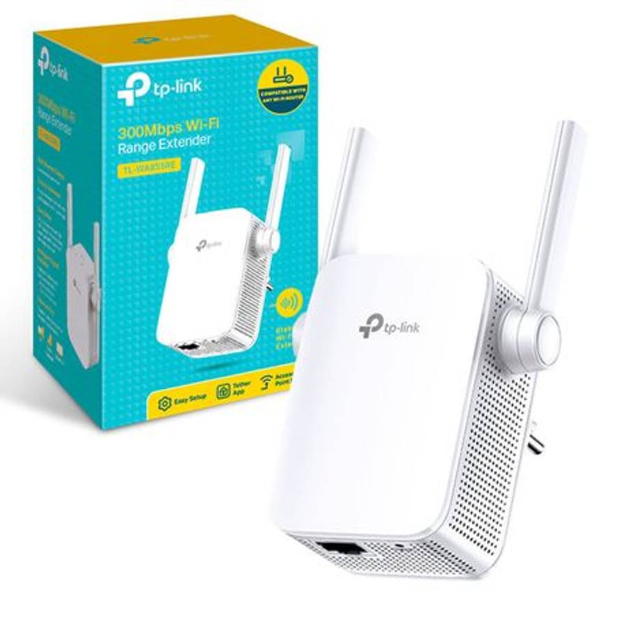 Tp-Link - TL-WA855RE 300Mbps Wi-Fi Range Extender with External Antennas - Tp-Link - TL-WA855RE 3...