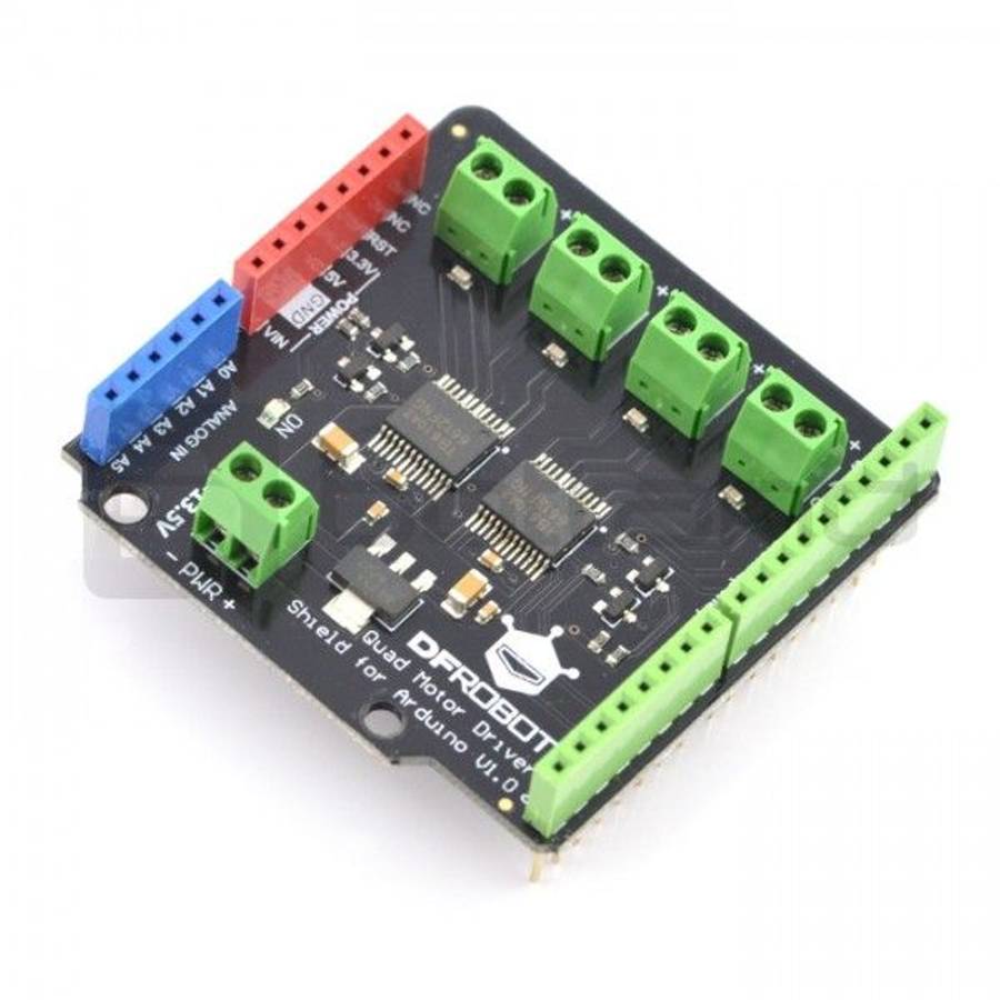 DFRobot (DRI0039) Expansion Board, Quad DC Motor Driver Shield