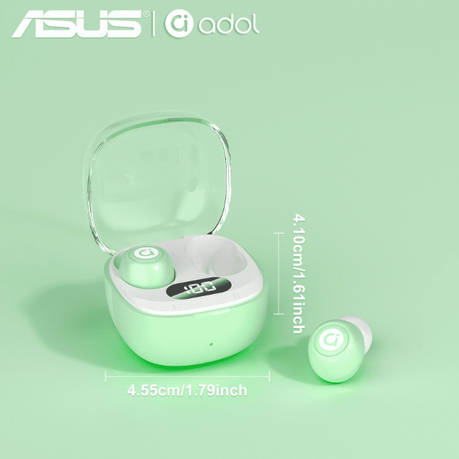 ASUS - AS101 - Semi-In-Ear Noise Cancelling Earbuds With Mic - Green