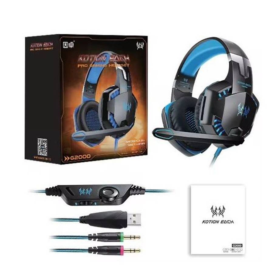 Gaming Headphones With Mic + LED Light- Noise Canceling Pro Headsets - (GC