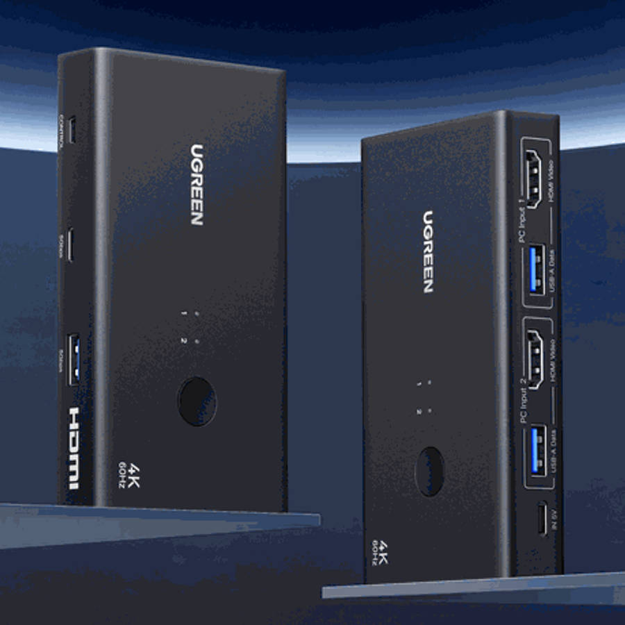 Ugreen - HDMI 2.0 Kvm Switch 2-In-1 Out - Ugreen - HDMI 2.0 Kvm Switch 2-In-1 Out