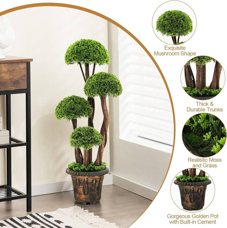 120cm Artificial Cypress Decorative Trees set of 2