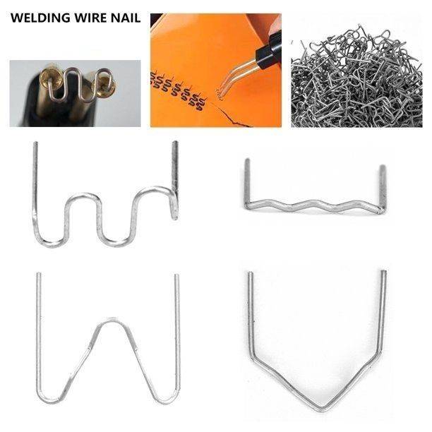 400 PC 4 Sizes Hot Staples For Plastic Welder Kit in Plastic Carry Case