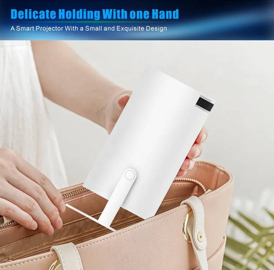 HY300PRO Mini Projector 4K 1080P Portable Projector Support with Android System WiFi 6 BT 5.0,Smart