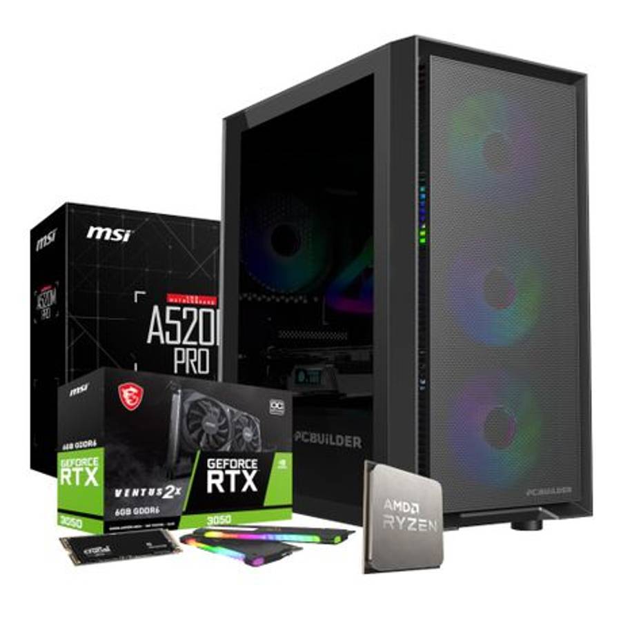 PCBuilder - Ryzen 5 5500 Scout Windows 11 Gaming PC - PCBuilder - Ryzen 5 5500 Scout Windows 11 G...