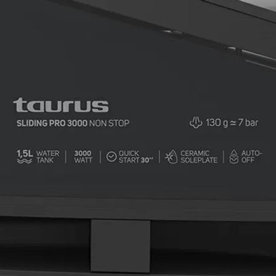 Taurus - Iron Steam Station Ceramic Black 1.5L 3000W "Sliding Pro 3000" - Taurus - Iron Steam Sta...
