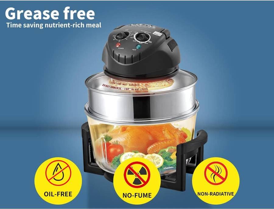 3500W Multi-cooker Glass Air Fryer Electric Convection Halogen Oven