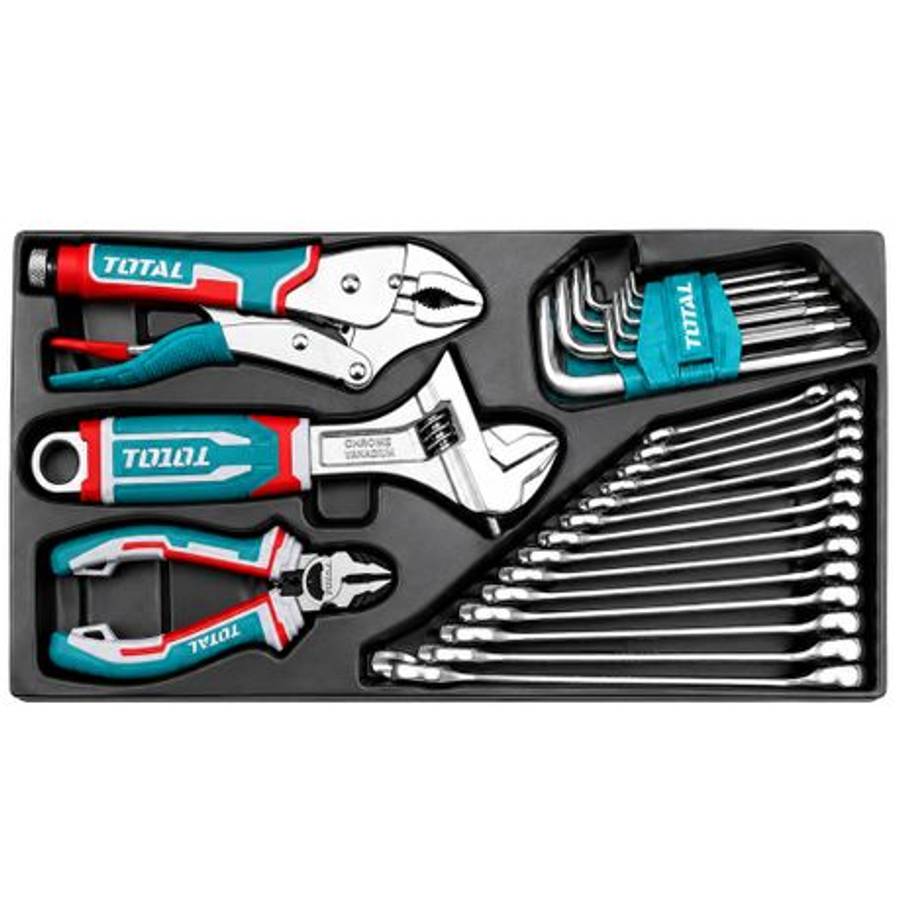 Total tools - 136 Piece Mechanics Hand Tool Set in Metal Toolbox - Total tools - 136 Piece Mechan...