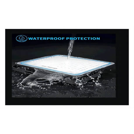 IP67 Solar Powered LED Flood Light With Panel And Remote -800W - Blue - 2 Pack