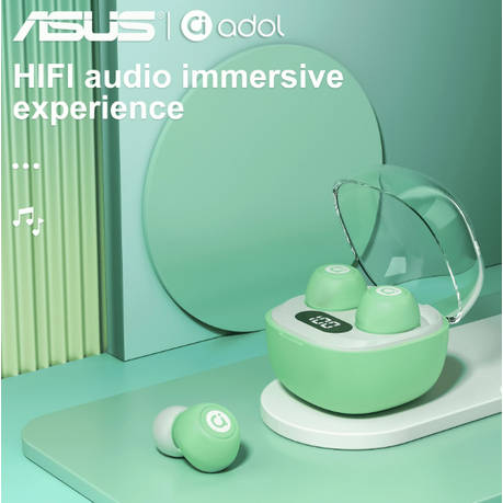 ASUS - AS101 - Semi-In-Ear Noise Cancelling Earbuds With Mic - Green