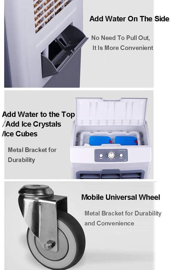 3-in-1 Water-Powered Portable Evaporative Air Cooler/Air Conditioner