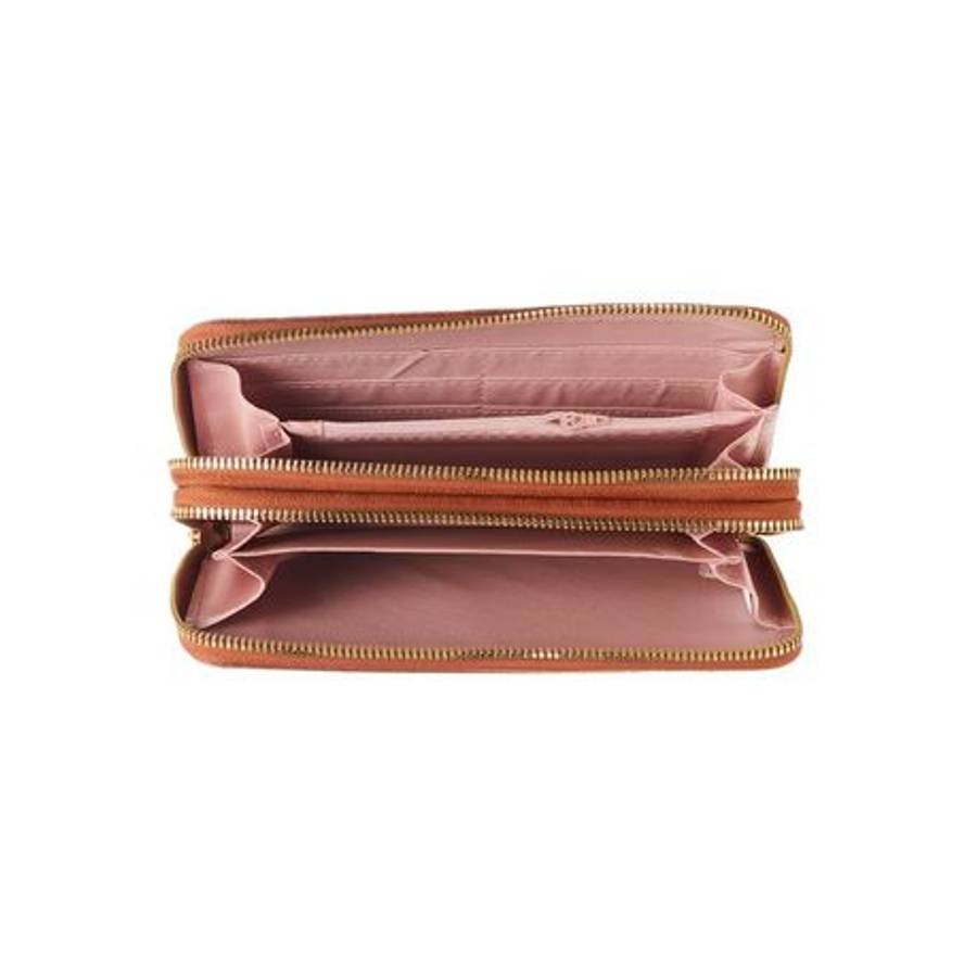 The Isabella - Quilted Double Zipper Mobile Phone Purse (Tan) - The Isabella - Quilted Double Zip...