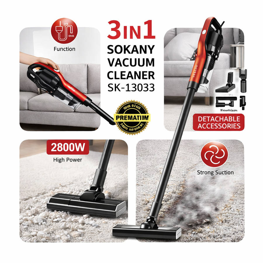 Sokany - 2800W Cordless Vacuum Cleaner