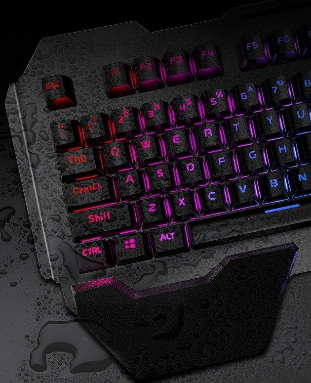 Wireless 2.4G RGB Backlit Mechanical Feel Gaming Keyboard Mouse