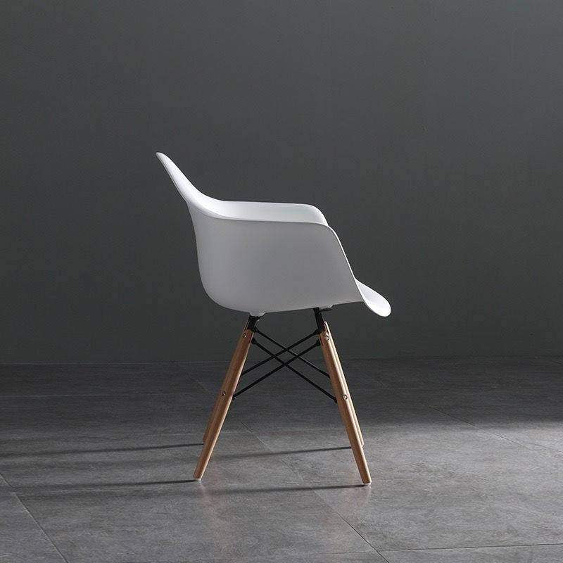 Modern Bucket Chairs For Living Or Dining Areas - White - 4 Pack