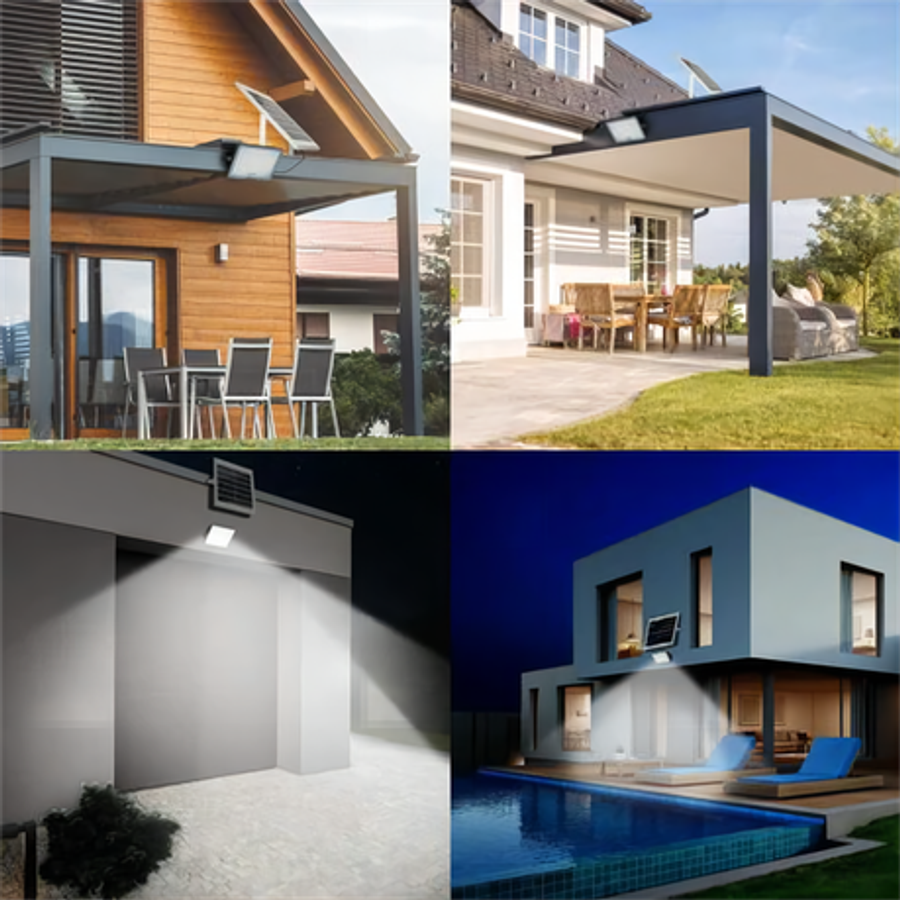 Ecomlight IP67 Solar Flood Spot Light Strobe 100W - 4 PACK