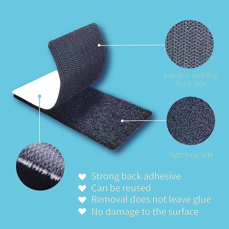 DHAO Hook And Loop Strips Reclosable Heavy Duty Mounting Tape - White