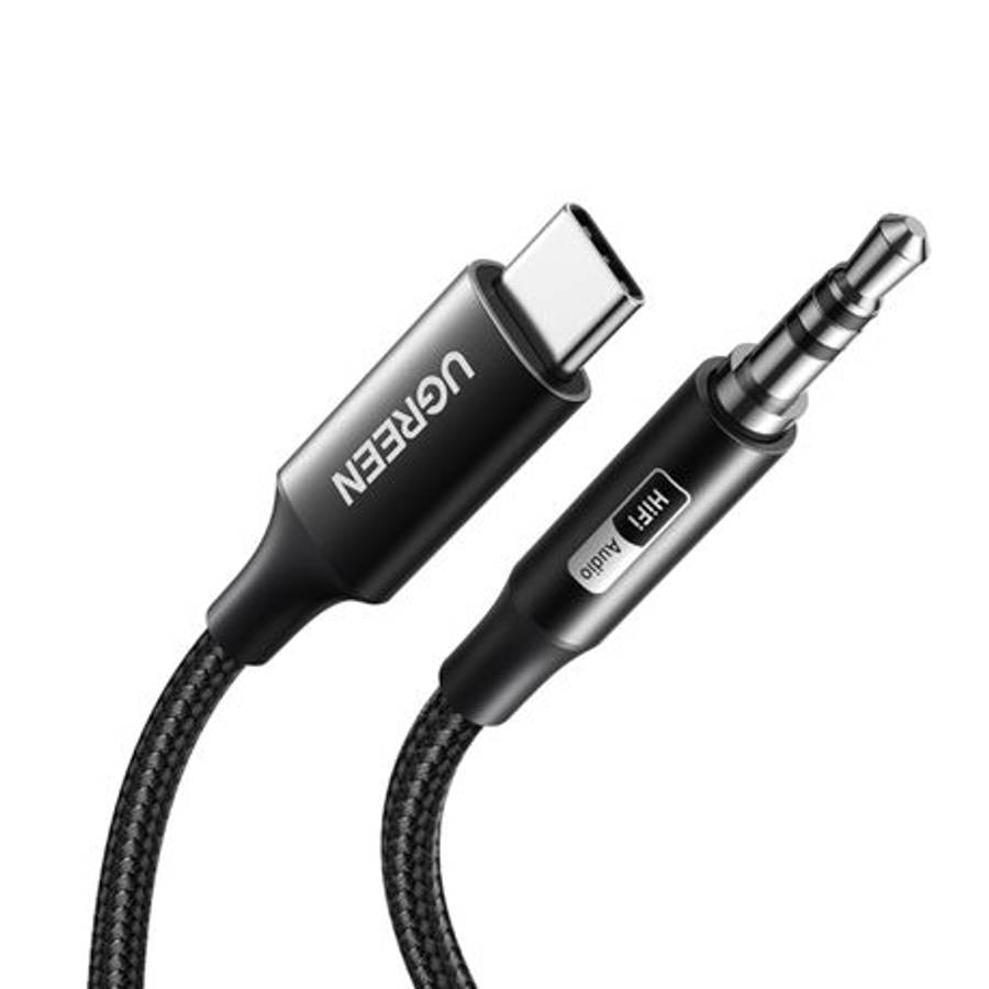 Ugreen - USB Type-C to 3.5mm AUX Audio Cable 3M - Black - Ugreen - USB Type-C to 3.5mm AUX Audio ...