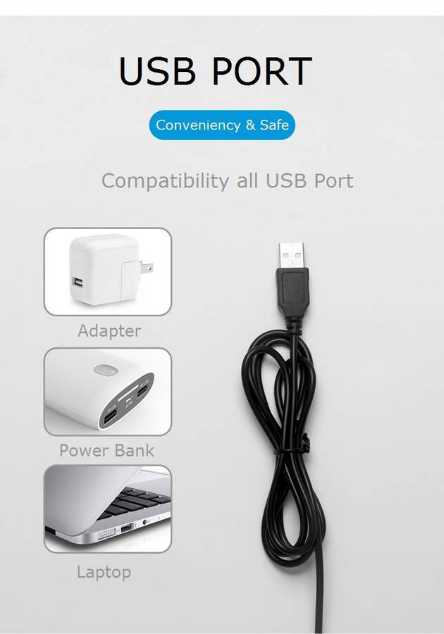 Table Clamping And Adjustable Arm LED  Lamp With USB Connector