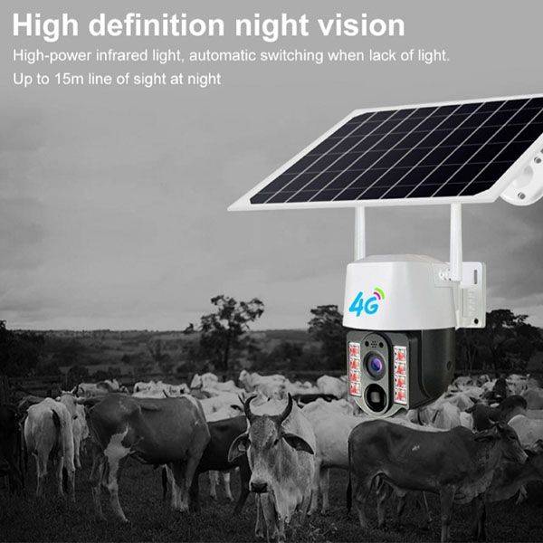 Outdoor Solar 4G Security Camera with 128GB Storage