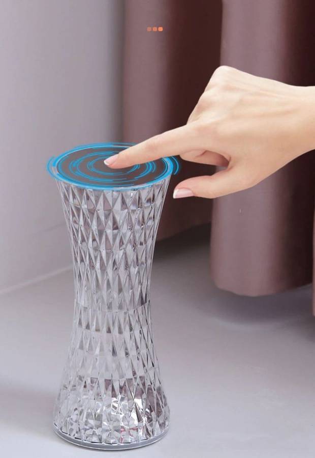 Rechargeable Crystal Diamond Multicolour Touch Desk Lamp