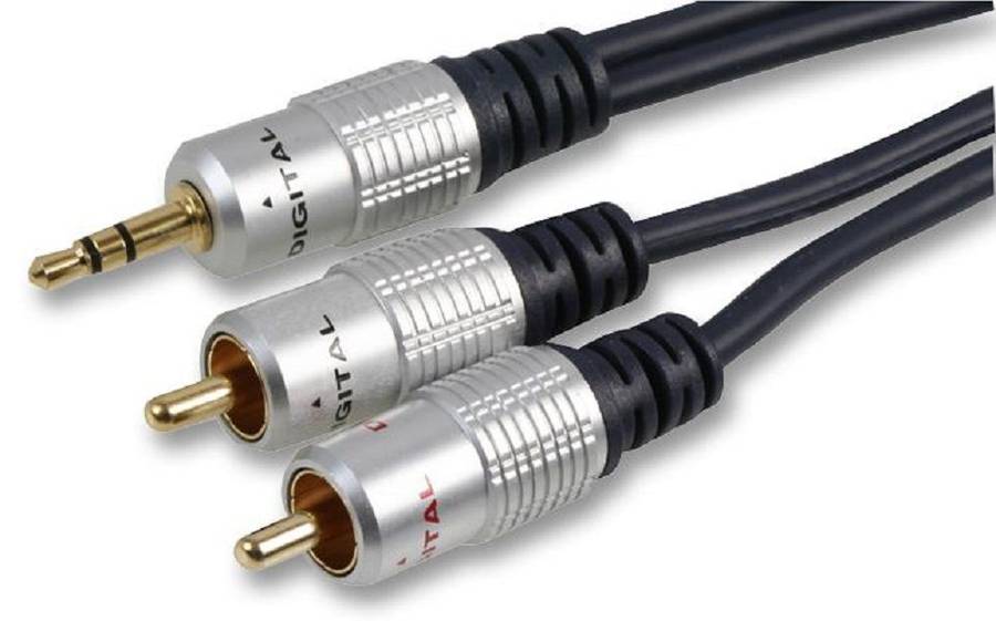 Pro Signal PSG00806 3.5mm Stereo Jack Plug to 2x Phono (RCA) Plug Lead