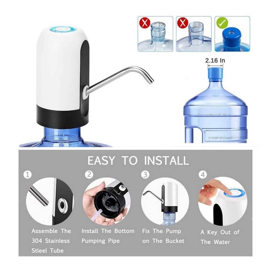 USB-Rechargeable Water Dispenser  Automatic Water Bottle Pump