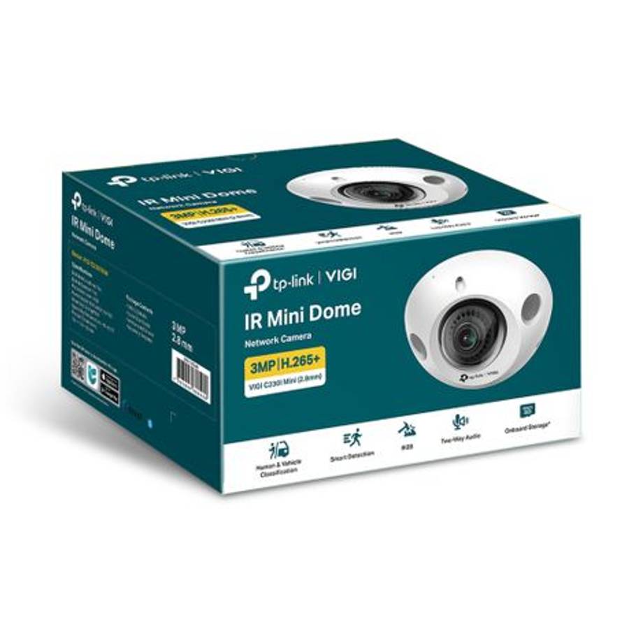 Tp-Link - Vigi C230Imini-2.8 3MP IR Mini Dome Network Camera (2.8mm) - Tp-Link - Vigi C230Imini-2...