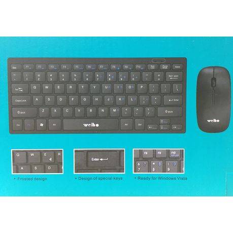 Weibo Wireless 2.4Ghz Keyboard and Mouse Suite WB-8068