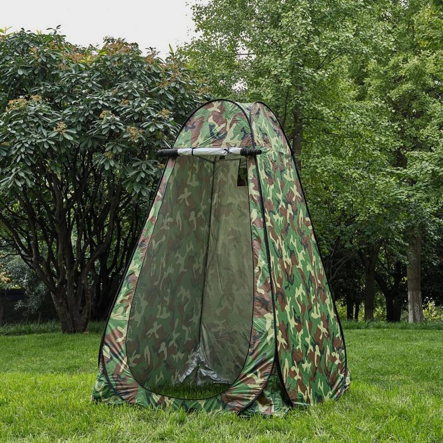 Pop-Up Camping Shower Tent With Solar Shower Bag