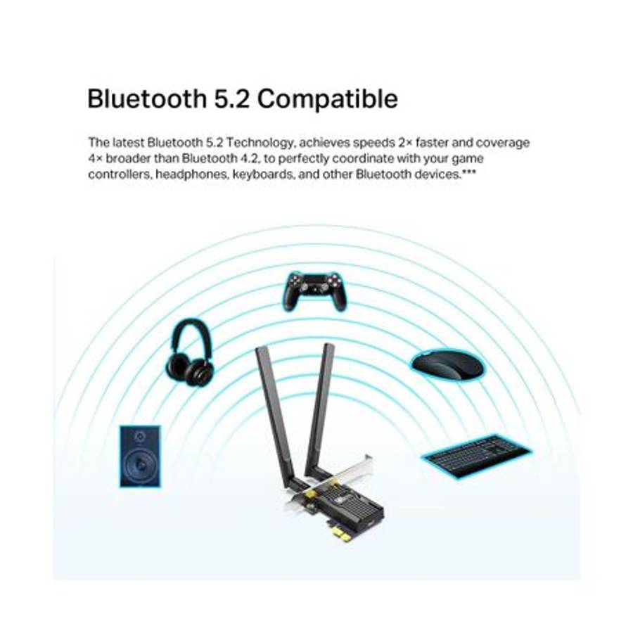 Tp-Link - Archer TX20E AX1800 WiFi 6 Bluetooth 5.2 PCIe Adapter ,Fast, Secure - Tp-Link - Archer ...