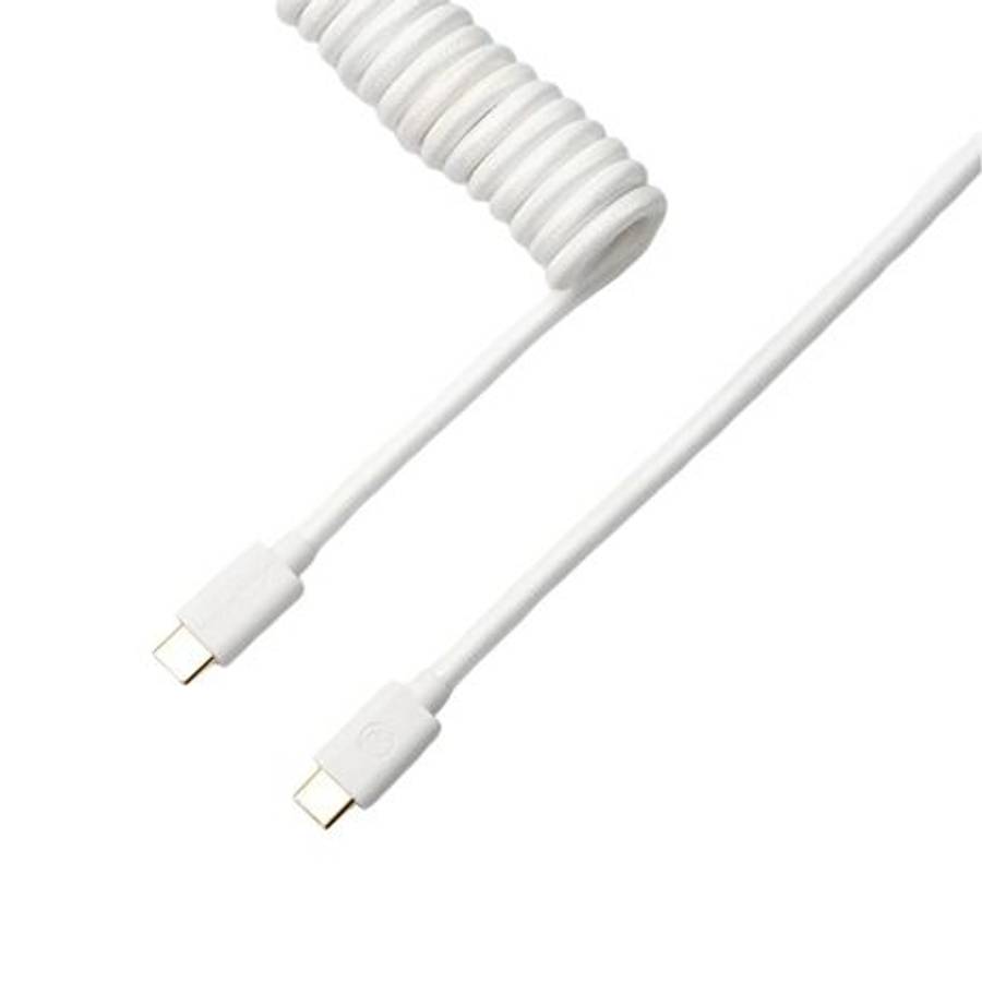 Keychron - Coiled Aviator White Cable - Keychron - Coiled Aviator White Cable