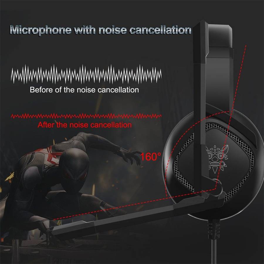 ONIKUMA K19 Gaming Headset with Mic and LED lights - Open Box
