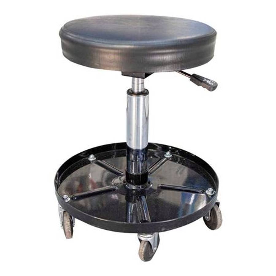Tork Craft - Adjustable Mechanic Chair with Round Seat & Tool Tray - Black - Tork Craft - Adjusta...