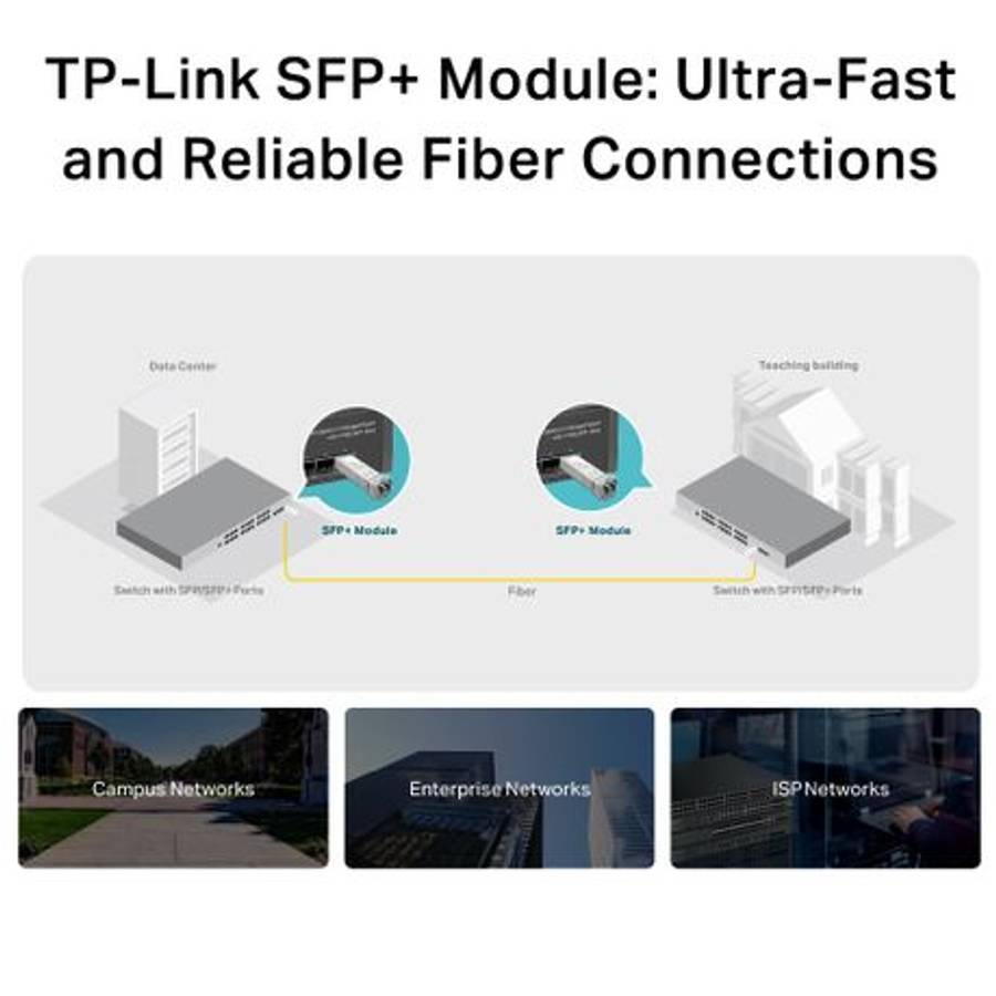 Tp-Link - TL-SM5110-LR 10G SFP+ LC Fiber Transceiver Module for Long Range - Tp-Link - TL-SM5110-...