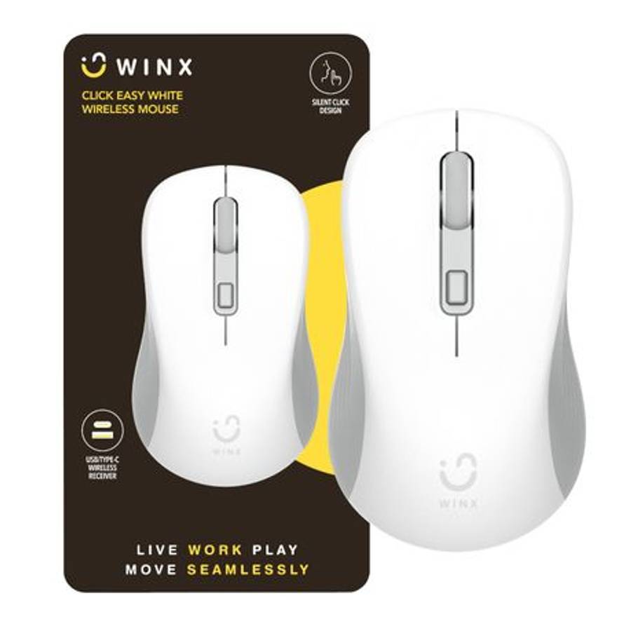 WINX - Click Easy 1600DPI 2.4GHz Wireless Mouse - White - WINX - Click Easy 1600DPI 2.4GHz Wirele...