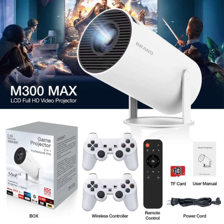 2.4G Wireless Game Projector Fully Wireless -LCD 4k Projector