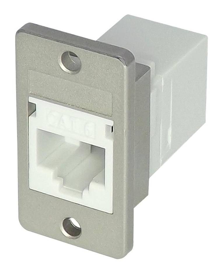 Tuk (SACK4WHPM) In-Line Adapter, Keystone Panel Mount, RJ45, RJ45