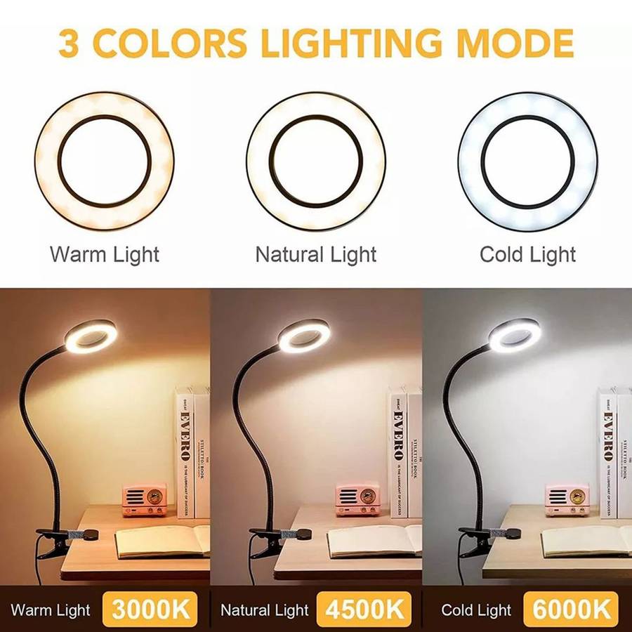LED Clip Light Eye Protection Reading Lights Desk Lamp USB Bedside lamp