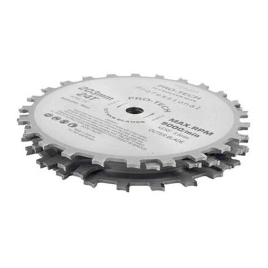 Pro-Tech - Dado Set - 230mm x 15.88 x 24T 4 x 1/8" 3/32"1/16" Chip 27.5mm - Pro-Tech - Dado Set -...
