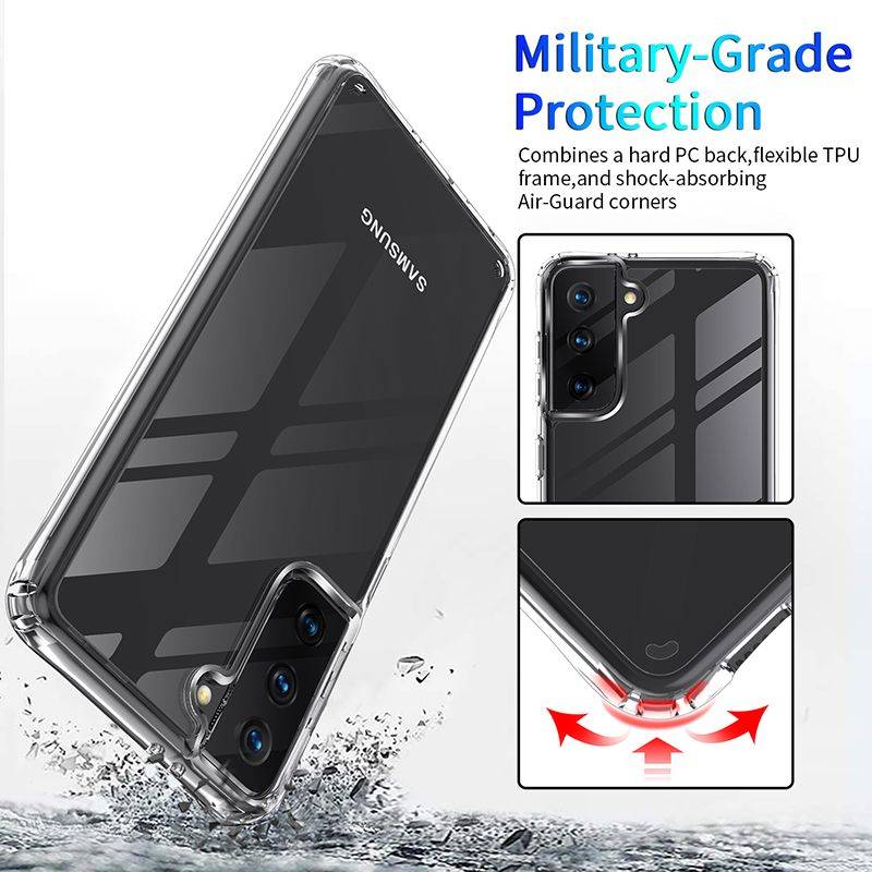 Samsung Galaxy S21+Clear Shock Resistant Armor Cover Body Protection Case S21 Plus