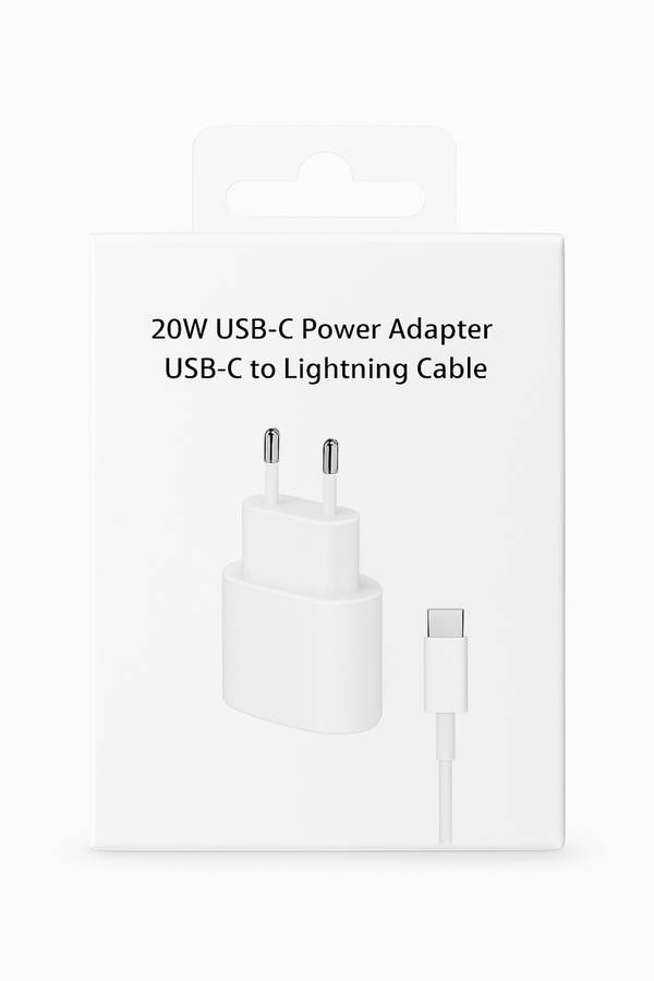 20 watts fast charger for iphone with USB-C to Lightning Cable