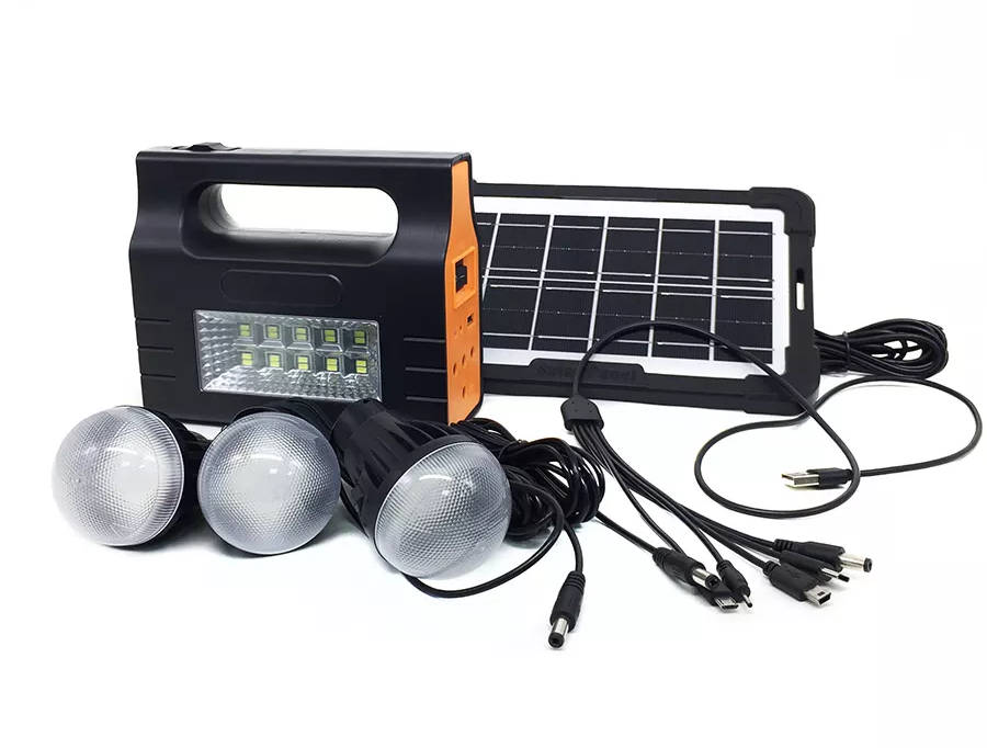 Solar Generator PowerBank USB Charging with Solar Panel - Multifunction Solar Lighting Kit