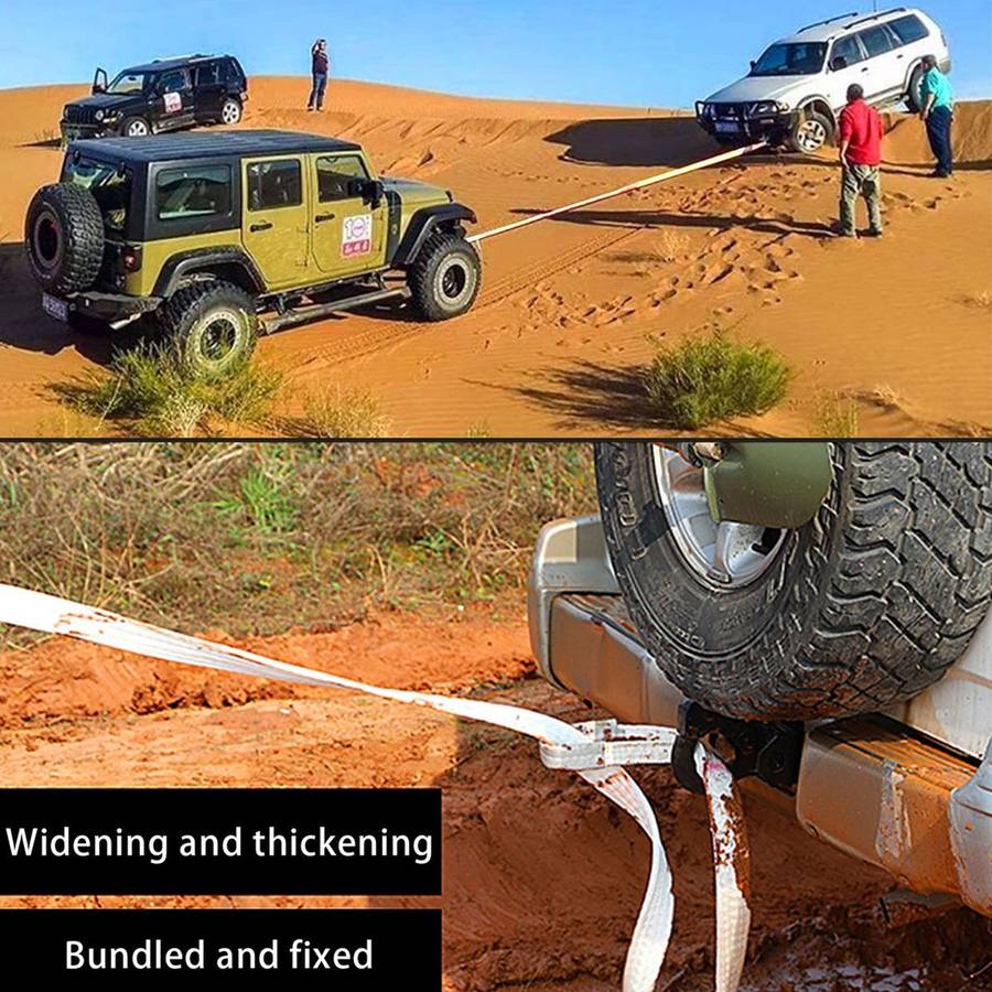 Outdoor Traction Rope 5m Emergency Traction Rope with D-ring Shackle