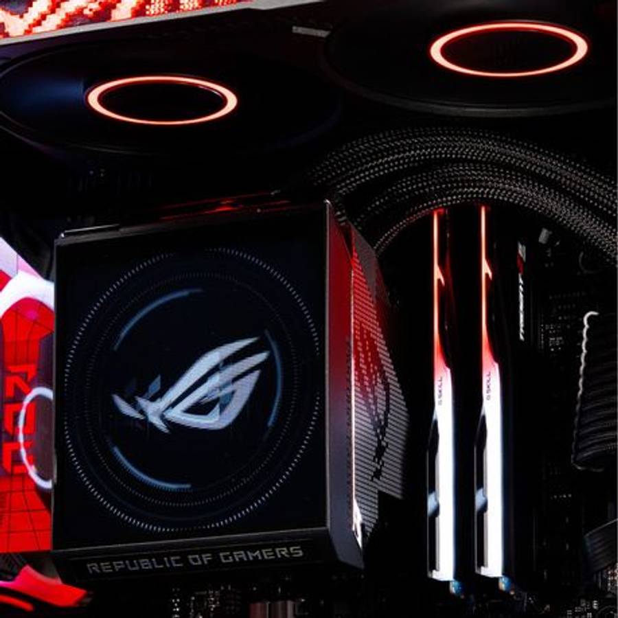 Asus - ROG Strix SLC IV 360 ARGB LCD Liquid CPU Cooler - Black - Asus - ROG Strix SLC IV 360 ARGB...