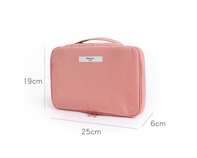 Olive Tree - Pink Travel Makeup Bag Cosmetic Organiser with Removable Pouch