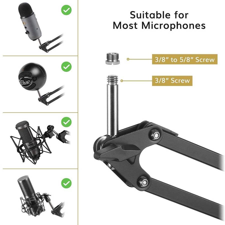 Professional Recording Microphone Stand - Complete Set