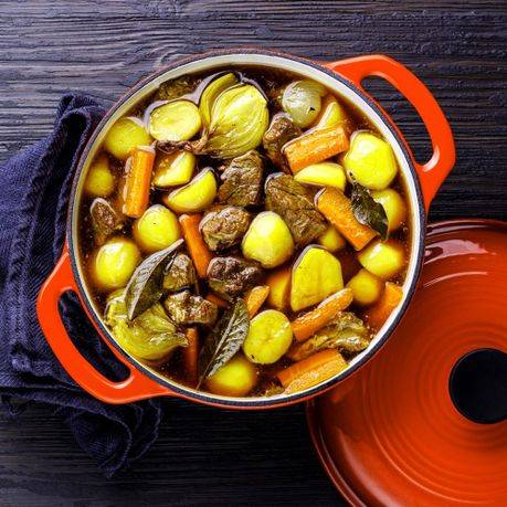 Authentic Cast Iron Dutch Oven Cookware Pot 7 Pcs Set - Orange