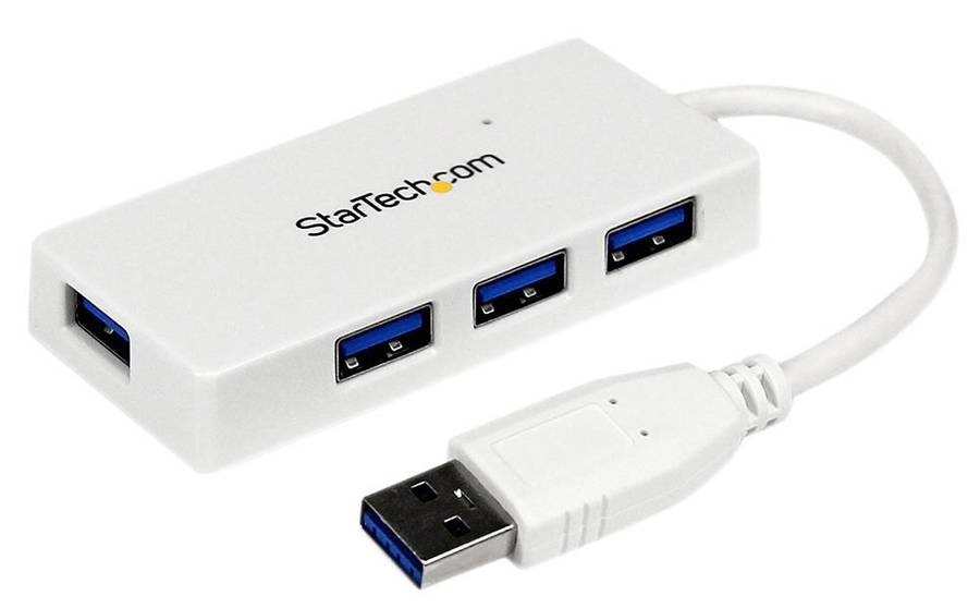 Startech (ST4300MINU3W) Hub, USB 3.0, 4 Ports, 5 Gbps, Bus Powered